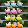 Mini Teacup Cat Pvc Figurines Desktop Decor Collectible Display Toys Kids Gift