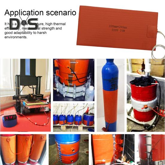 Грелка из силиконовой резины, устойчивая к коррозии, электрическая тепловая пленка, горячий нагревательный коврик, постоянная температура