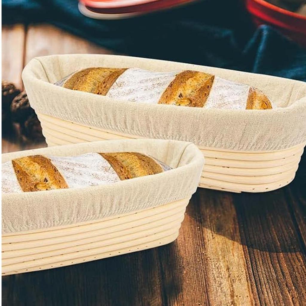 Ротанговые корзины для расстойки хлеба, миска для выпечки теста, овальная корзина для расстойки хлеба ручной работы из ротанга и вкладыши для домашней кухонной выпечки