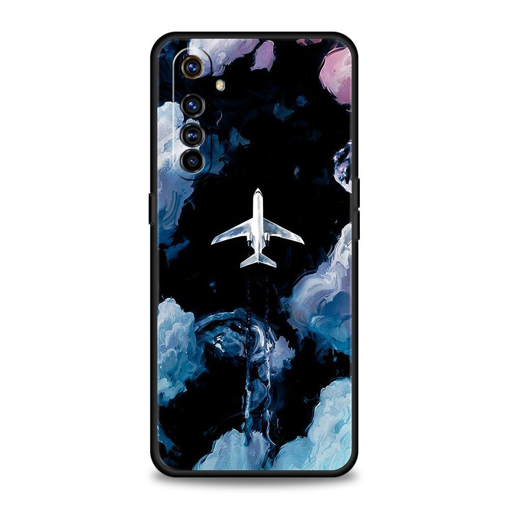 For Realme 10 9 8 5G 7 6 GT2 Pro Plus 9i 8i C21 C11 C25 C35 Airplane World Map Travel Phone Case For Realme GT Neo 2 3 3T Cover