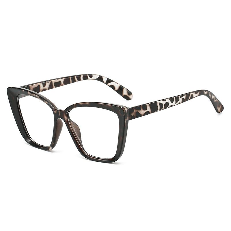 Очки для защиты глаз от синего света, ретро, градиентные, с большой оправой, очки для чтения, кошачий глаз, с прозрачными линзами, очки для пресбиопии