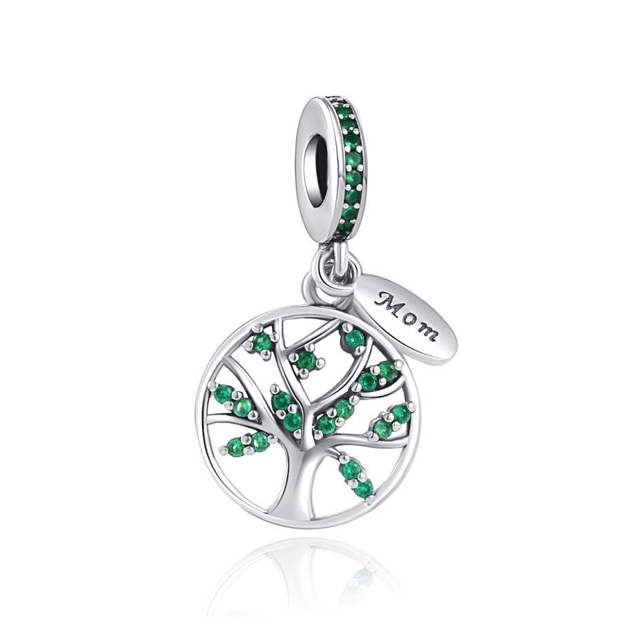 New925 Silver Family Heart-Shaped Bead Boy Girl Pendant Suitable For European Original Bracelet DIY Accessories ExquisiteJewelry