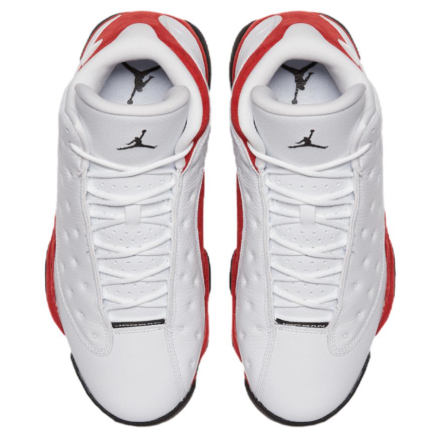 Jordan Air Jordan 13 Нескользящие Устойчивые к истиранию Средние Винтажные Баскетбольные Кроссовки Унисекс Белый Черный 414571-102
