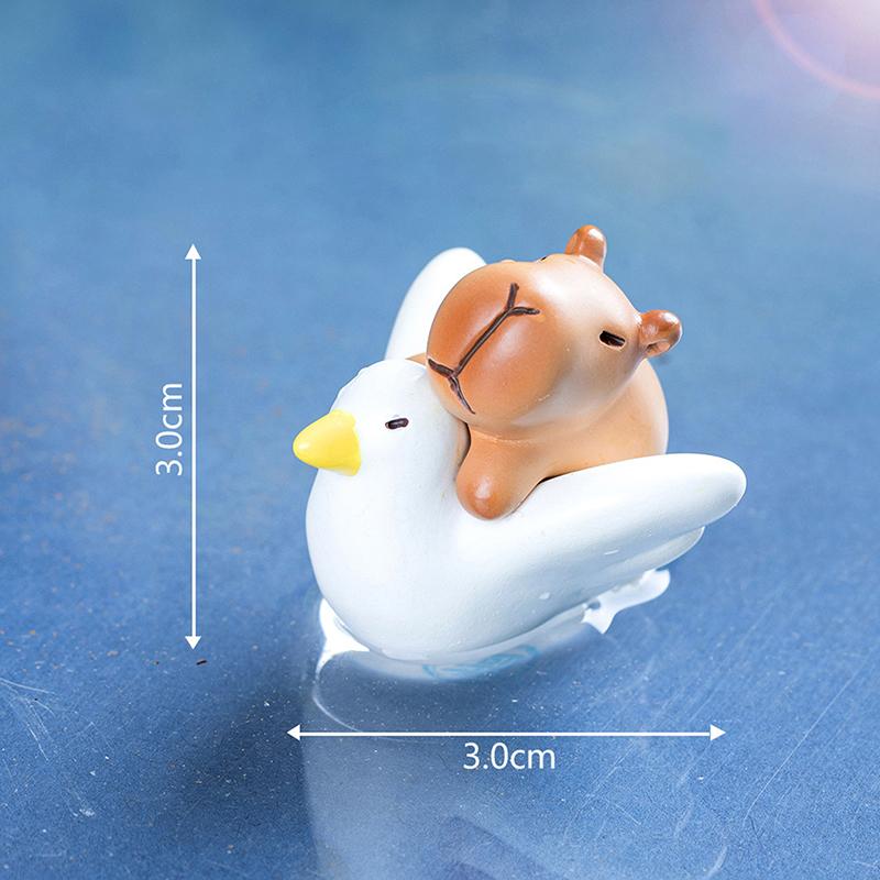 Мультяшные милые миниатюрные фигурки капибары креативные модные мини-фигурки животных кавайные украшения для дома своими руками аксессуары подарки