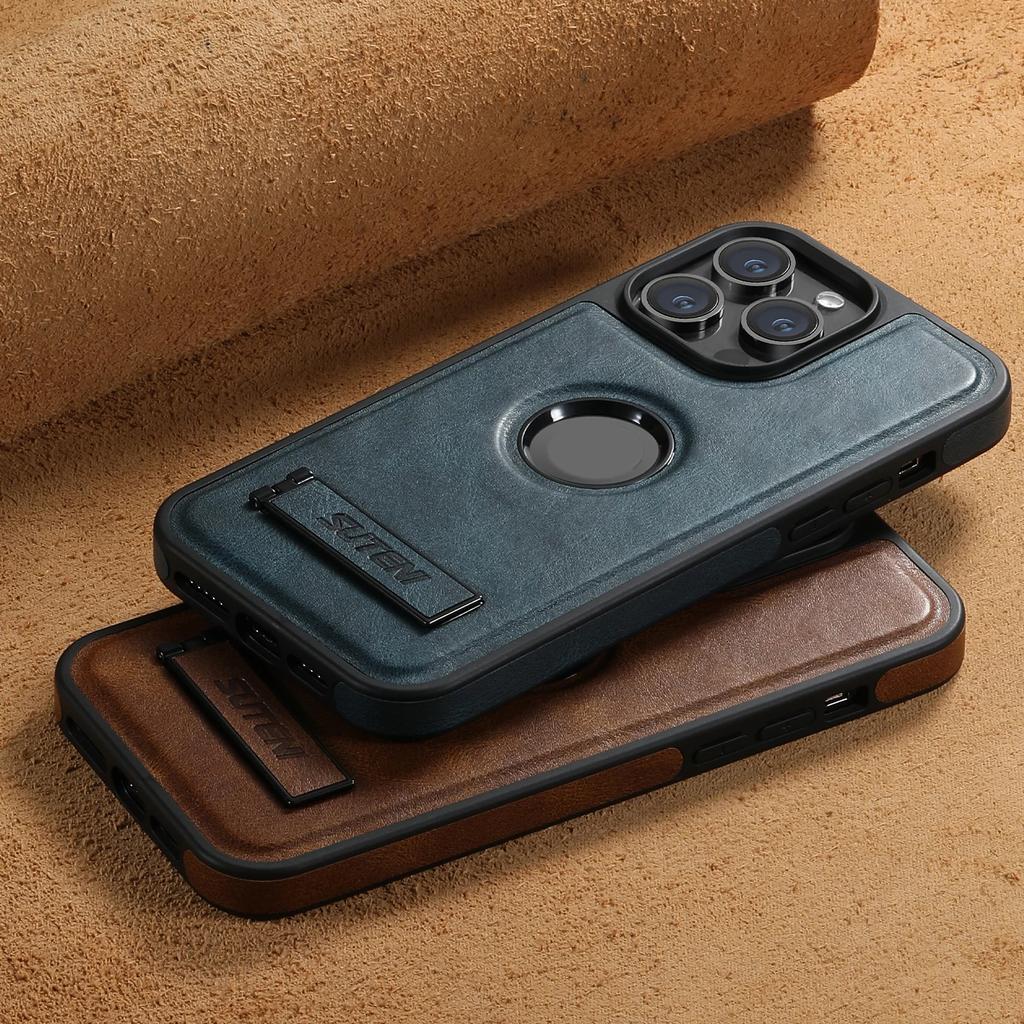 Magnetic Leather Phone Case For IPhone 13 12 15 14 Pro Max 15Plus Magsafe Invisible Bracket Cover For iPhone 12 13 14 15 ProMax