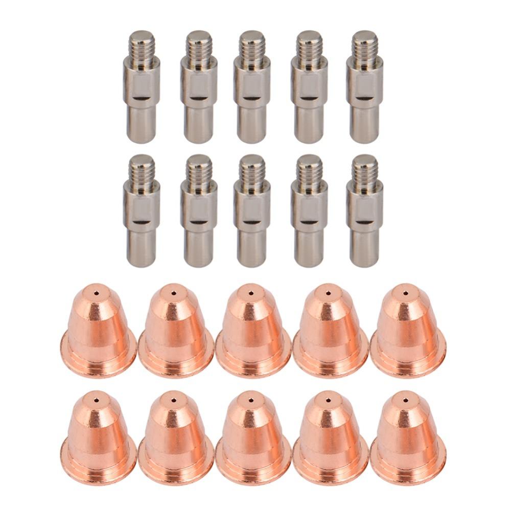 20pcs 0.9mm Aperture Plasma Cutter Electrode 45A Kit Plasma Cutting Torch Tip For Welding Equipment
