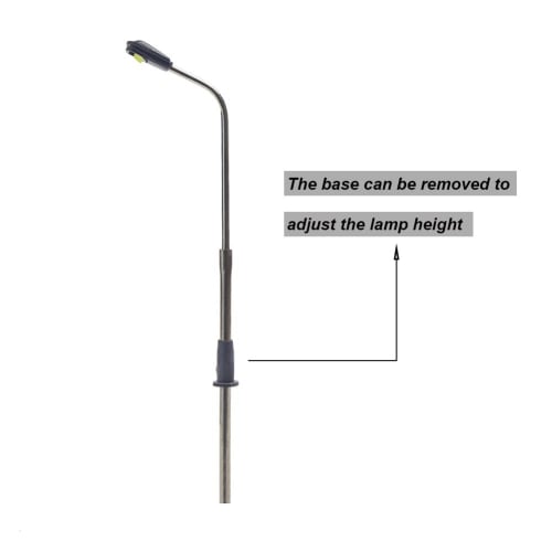 Уличные светодиодные светильники, 10 шт., Теплый белый, 62 мм, 1:Масштаб 150, Модели железной дороги и зданий, Диорамы, Коллекции пейзажей, Образовательный DIY