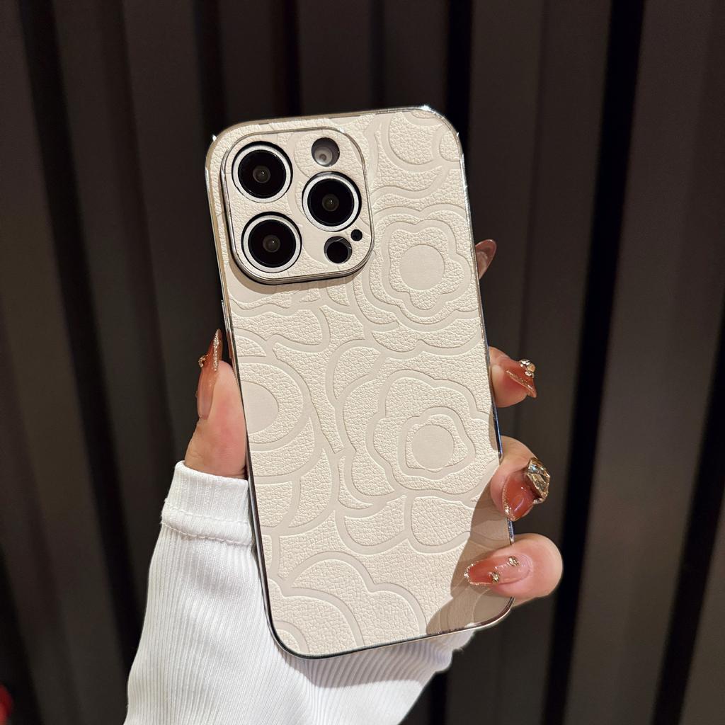 Высококачественная гальванизированная камелия для Apple 16pro Новый чехол для мобильного телефона для iPhone13 Простая защитная накладка