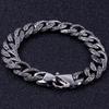 Кубинский браслет-цепочка из нержавеющей стали 316L шириной 12 мм, мужские винтажные мужские браслеты, мужские ювелирные изделия викингов, повязка на руку, подарки на день рождения бойфренда