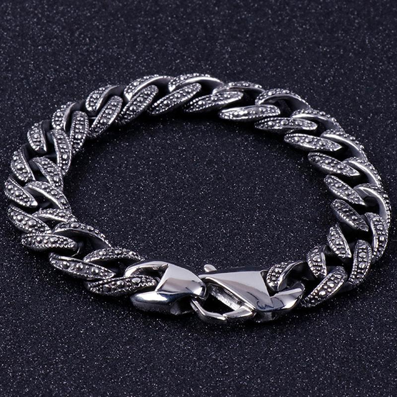 Кубинский браслет-цепочка из нержавеющей стали 316L шириной 12 мм, мужские винтажные мужские браслеты, мужские ювелирные изделия викингов, повязка на руку, подарки на день рождения бойфренда