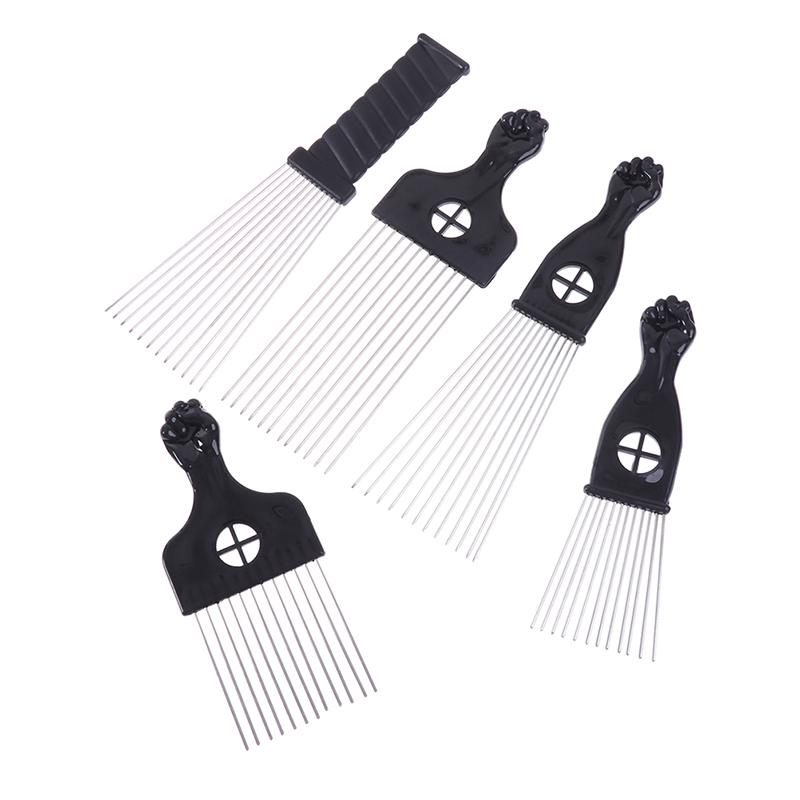 Черный кулак афро металлический гребень африканский гребень для волос щетка салонный инструмент для укладки волос