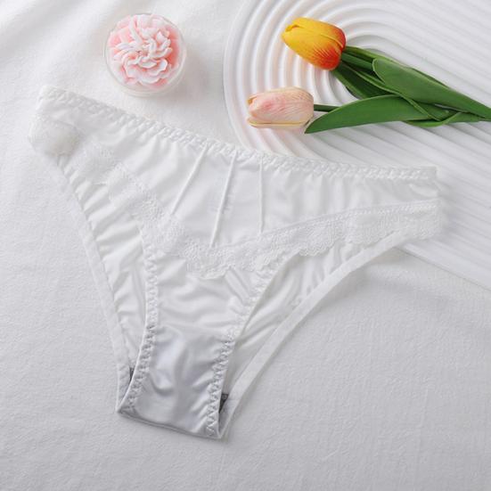 Женские трусы Yousheng с низкой талией, бесшовные, с цветочным кружевом, шелковистые, эластичные, повседневные, для медового месяца, брачной ночи, стринги