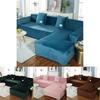 Simple Solid Color Plush Surface Sofa Protection Cover With Anti Slip Strip For Household Protection