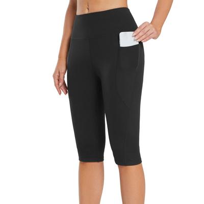 Женские байкерские шорты для йоги с высокой талией и карманами для бега, спортивные леггинсы