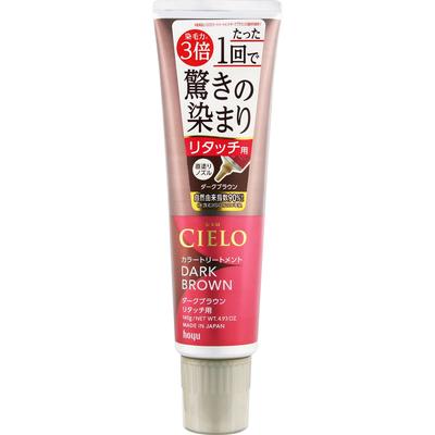 Hoyu Cielo Color Treatment for Retouch Dark Brown 140 г Временный краситель для седых волос Краситель для седых волос Наносите непосредственно на линию роста волос и на