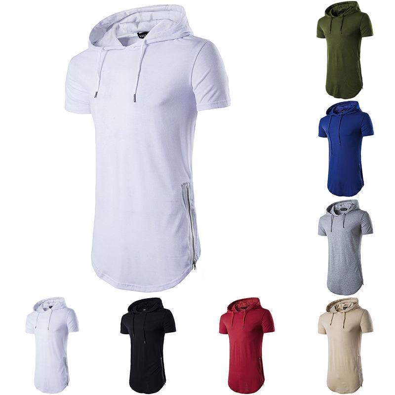 Mens Slim Fit Short Sleeve Hooded Tee With Premium Quality Muscle Tops For Casual Fashion