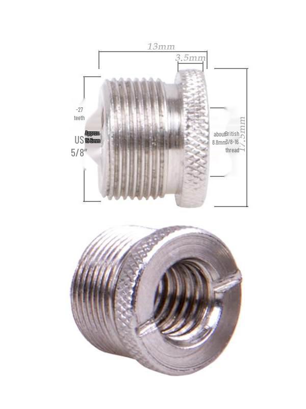 3/8 to 5/8 Microphone Boom Pole Conversion Locking Nut Adapter