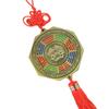 Фэншуй Зеркало Багуа Украшение для Дома или Декора Автомобиля со Львом, Держащим Мечи, и Китайскими Узлами с Кисточками Подвеска Шарм