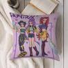 Крутая наволочка для подушки Huntrix Girls Квадратная KPOP Охотники на демонов Мультяшная наволочка для дивана Гостиной Сна Ежедневного использования 18x18