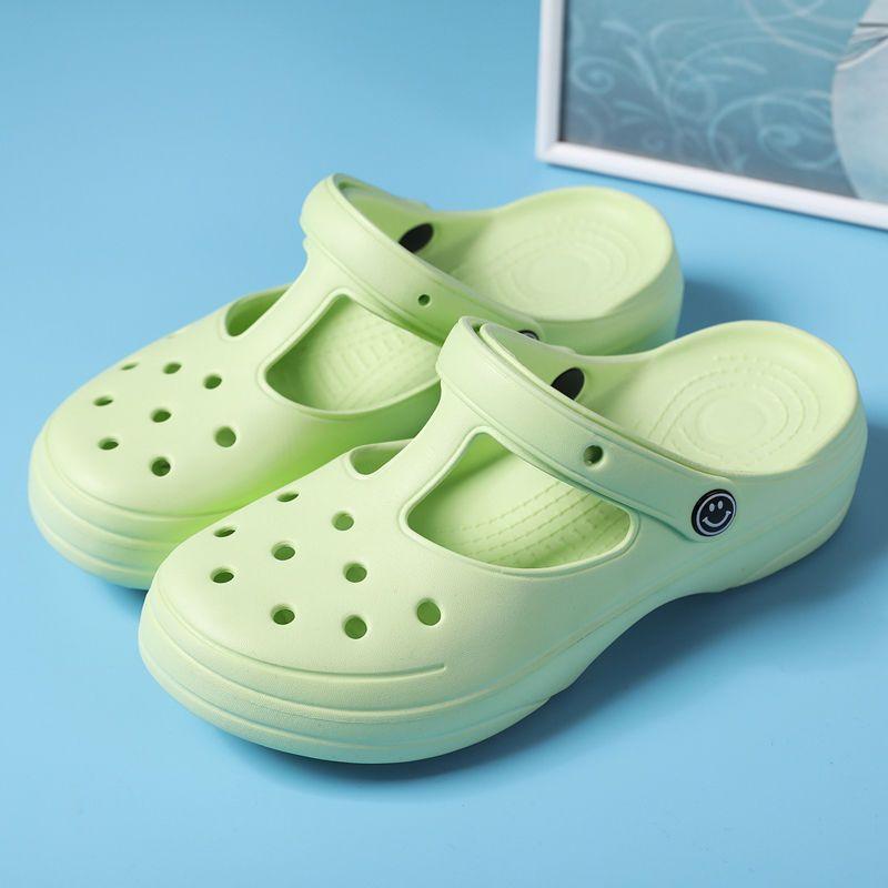 Модные шлепанцы с каблуком, детская обувь, лето 2024, домашние женские тапочки и сандалии, мягкие, удобные, элегантные, Eva, дизайнер Y