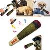 Unique Green Cigar Squeaky Plush Dog Toy Designed For Fun And Engagement