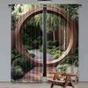 2 шт. Японская занавеска Круглый деревенский проем двери и ворот Возвышенная среда обитания Природный пейзаж для спальни, гостиной и столовой
