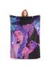 KPop Demon Hunters Anime Flannel Blanket Warm Soft Throw Blanket For Boy Girl Couch Chair Fashion Bedspread Sofa Bed Cover