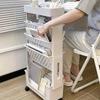 Многоярусный съемный настольный книжный шкаф на колесиках, 1 шт., органайзер для книг, органайзер для журналов и газет, настольный органайзер