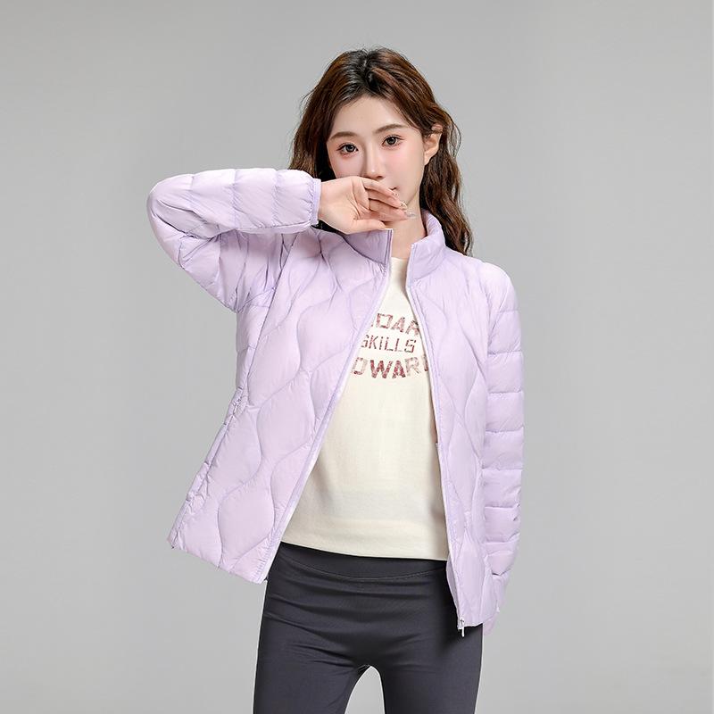 Легкий и повседневный женский пуховик, модный, универсальный, на белом утином пуху, легкий, теплый, осенне-зимний, тонкий, большого размера