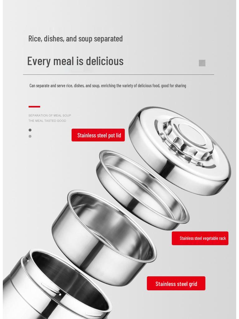 Double-Layer Stainless Steel Insulated Lunch Box – Drum-Shaped Bento for Students & Office Workers.