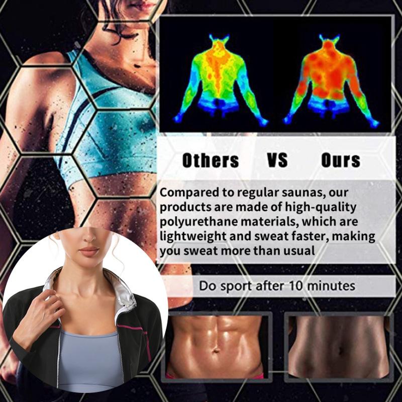 Женский костюм для тренировок, вызывающий потоотделение, одежда для тренировок, фитнеса и сауны, комплект с топом с длинным рукавом и длинными брюками, повседневная утягивающая одежда с высоким воротом