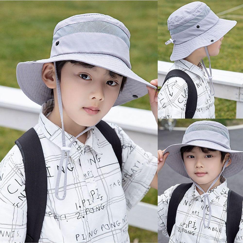 Уличная детская пляжная кепка для мальчика и девочки, детские панамы, защита от УФ-лучей, солнцезащитная шляпа, кепка с широкими полями