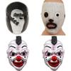 Slipknot Halloween Mask With Clown Face And Zipper Mouth For Costume Parties