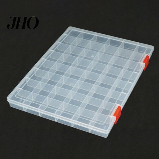 Fishing Tackle Storage Box Bait 48 Grid Design Transparent Compact Portable Wide Application Lure Organizer Hook Case Reusable