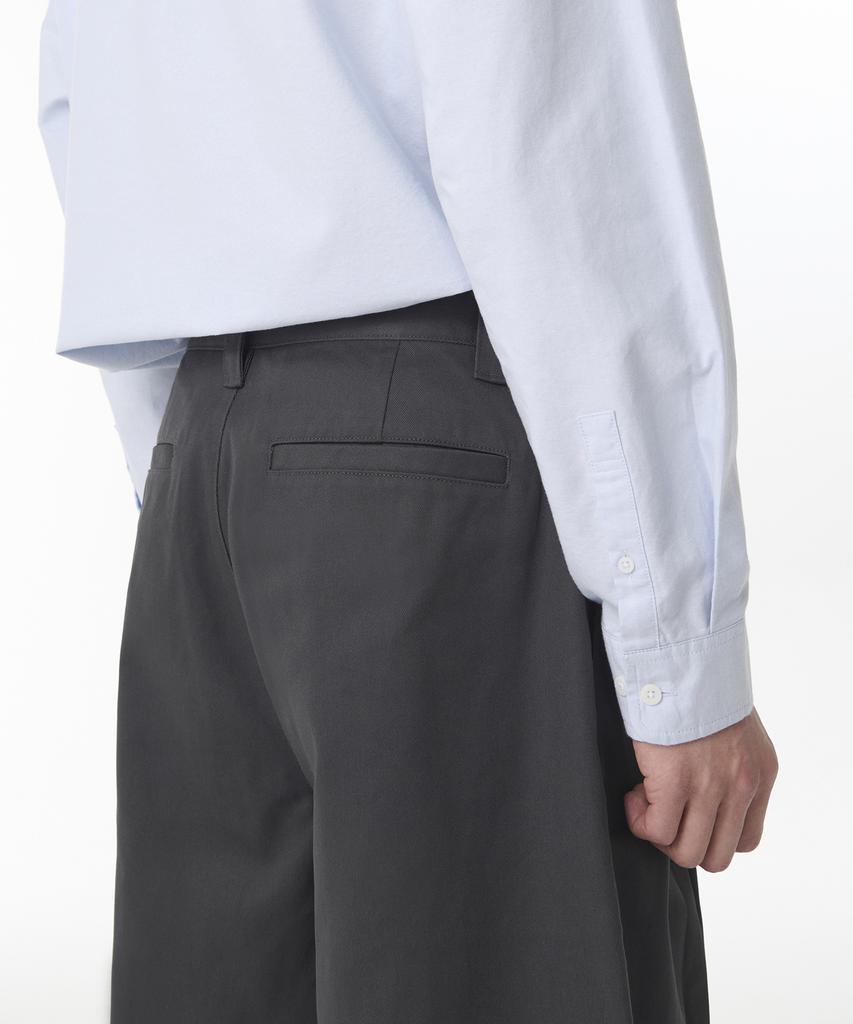MUSINSA STANDARD Heavyweight Cp One-Pleat Long Bermuda Pants [Grey]