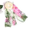 Autumn Women's Countryside Silk Scarf Thin Silk Scarf Ink Lotus Silk Scarf