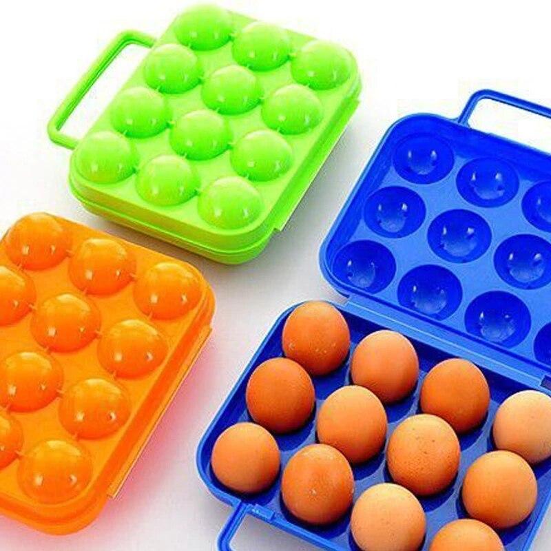 Outdoor 6 Egg Boxes Simulation Egg Tray Portable Camping Egg Protection Box Home Storage Box Fall-proof.
