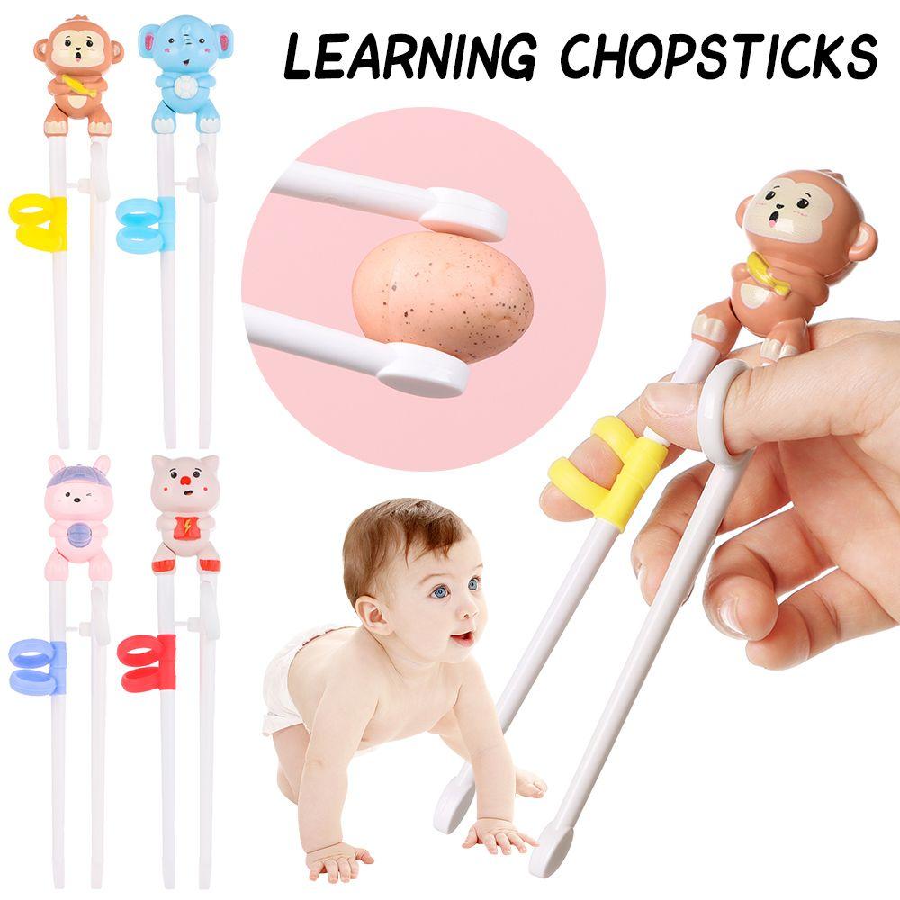 1 Pair Cartoon Kids Baby Training Chopsticks Learning Chopsticks Beginner Chopstick Eating Helper