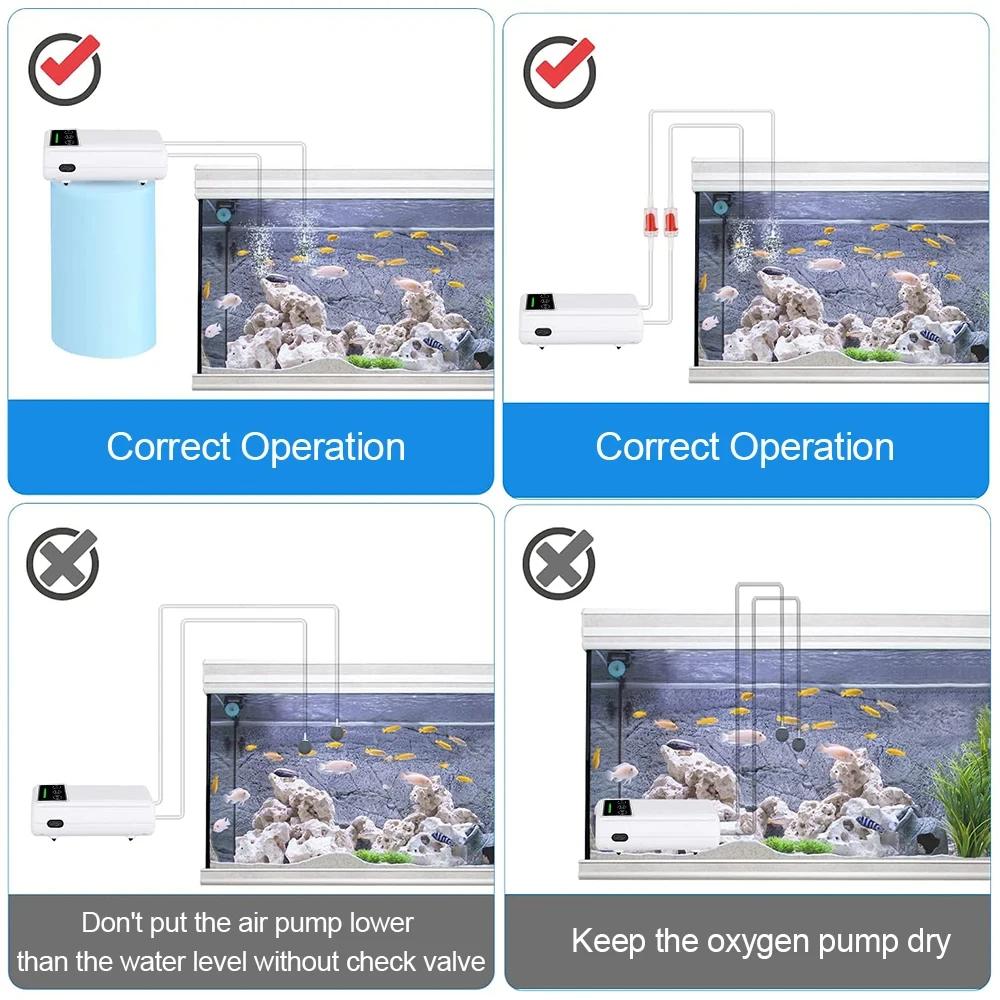 Аквариумный кислородный воздушный насос Зарядка от USB Аккумулятор Домашний Портативный Бесшумный Инструмент для рыбалки