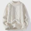 Men's Trendy Knitted Round-Neck Sweater – Soft, Warm, Winter Wear for Teens
