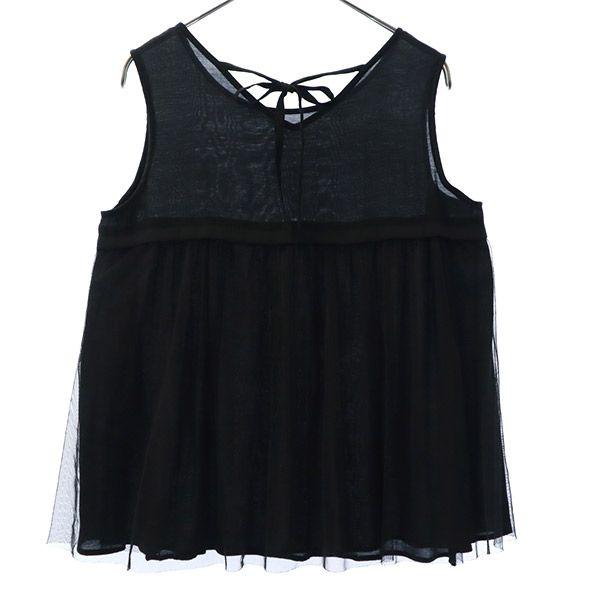И Кутюр Без рукавов Прозрачный Вырез 38 черный Женский Б/У