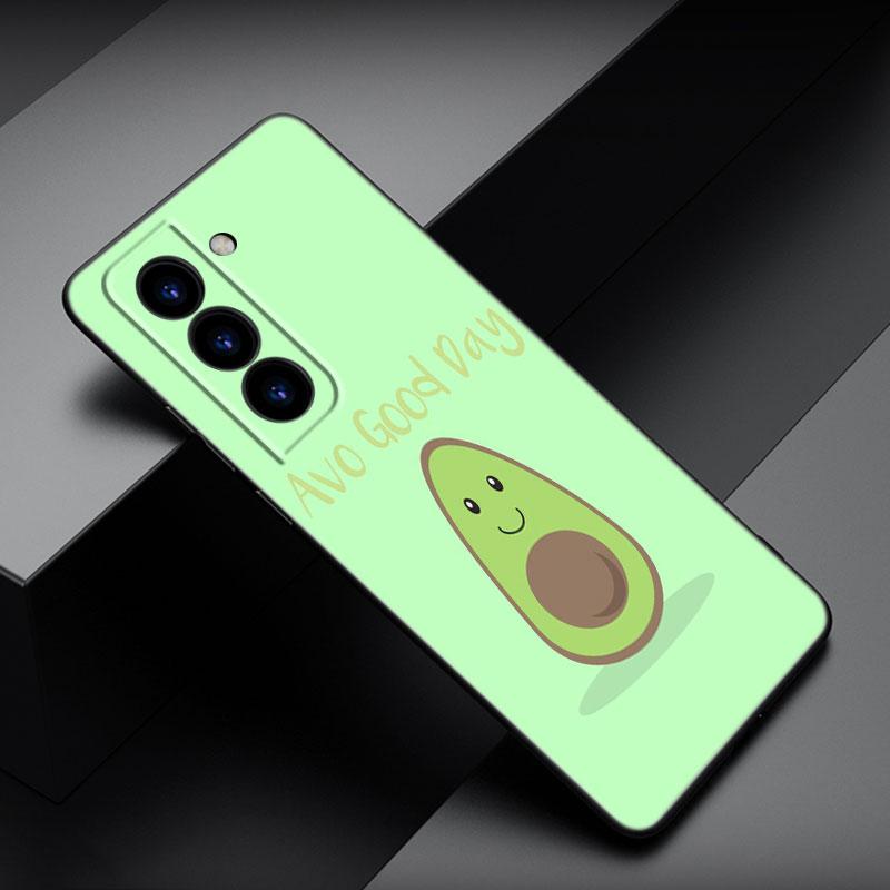 Милый мультяшный авокадо эстетический чехол для телефона Samsung Galaxy S22 Pro S21 S20 FE Ultra S10 Lite S10 S10E S9 S8 Plus черный чехол