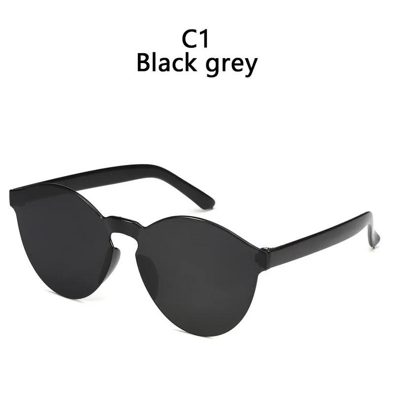 Oval Shape Sunglasses Women Rimless Frame Tint Clear Lens Colorful Sun Glasses Female Red Pink Yellow Shades Travel