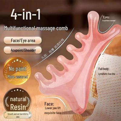 Дельфин Резиновый Меридианный Гребень и Массажер для Лица