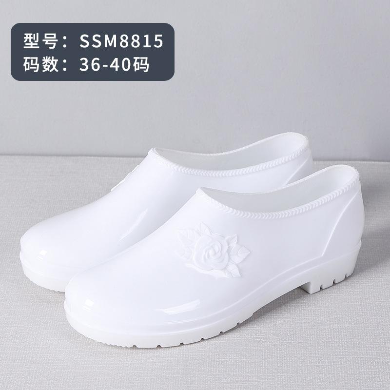 2025 новые гигиенические рабочие пищевые сапоги дождевые ботинки низкие быстросохнущие однотонные нескользящие белые резиновые туфли легкие и высококачественные