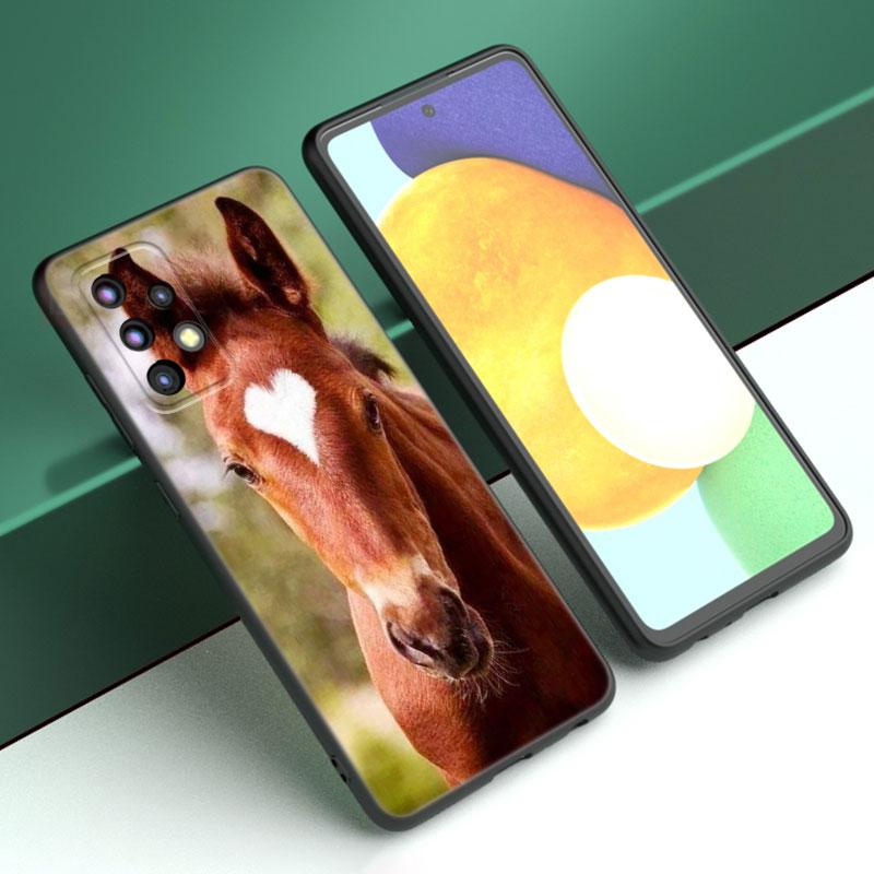 Чехол для телефона с бегущей лошадью для Samsung Galaxy A04 A21 A30 A50 A52 S A13 A14 A22 A23 A32 A53 A73 5G A11 A12 A31 A33 A51 A70 A71 A72