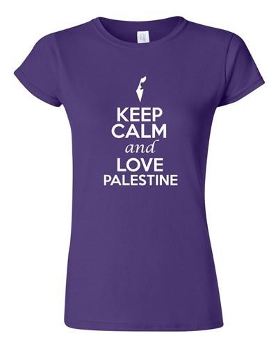 Junior Keep Calm And Love Palestine Country Patriotic Novelty T-Shirt Tee Unisex T-Shirt