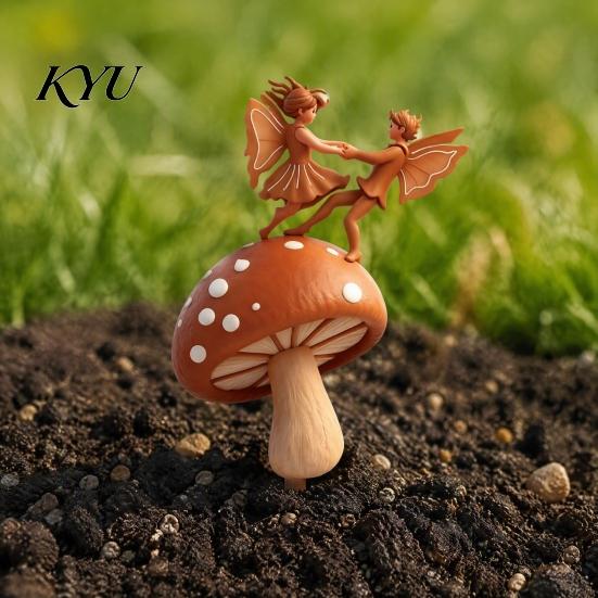 Whimsical Courtyard Decorations Metal Garden Decorative Stake, Cute Frog Lotus Leaf/Mushroom/Birds on Tree Branch Gardening Gifts for Women Yard Sign,