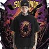 Skeleton Wanderer T-shirt Loose Round Neck Tops Hip Hop Men Summer Tshirt High Quality Tees Causal Oversize Clothes