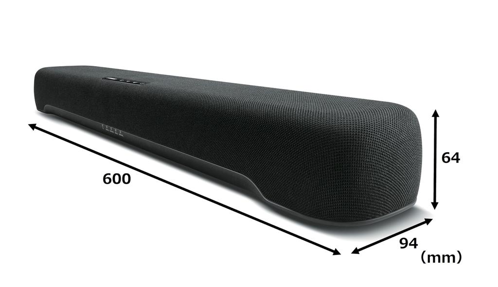 Компактная звуковая панель YAMAHA шириной 60 см, игровая акустическая система для ПК, совместимая с Bluetooth, черная, для телевизора/ПК/смартфона SR-C20A